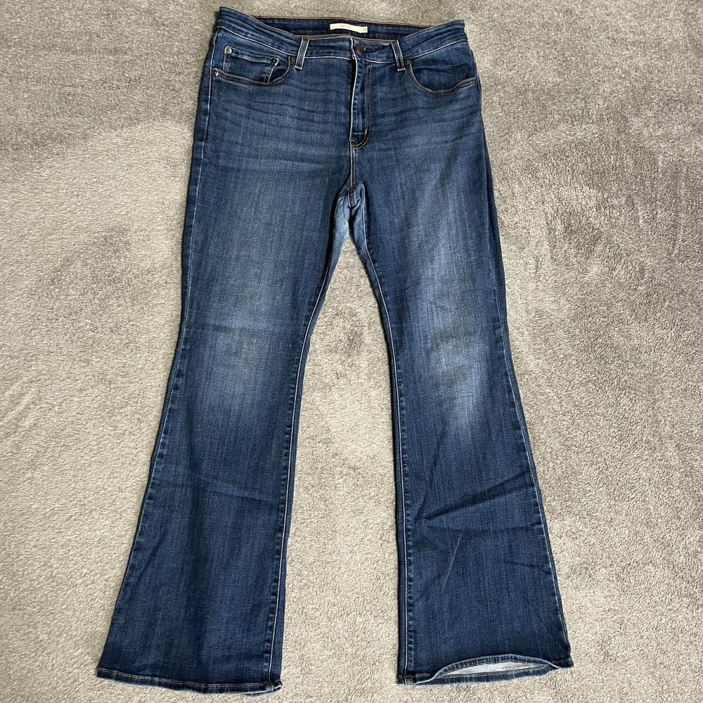 Levis 726 Flare Jeans Womens 32x32 (Fits 31x31) Blue High Rise Stretch Denim